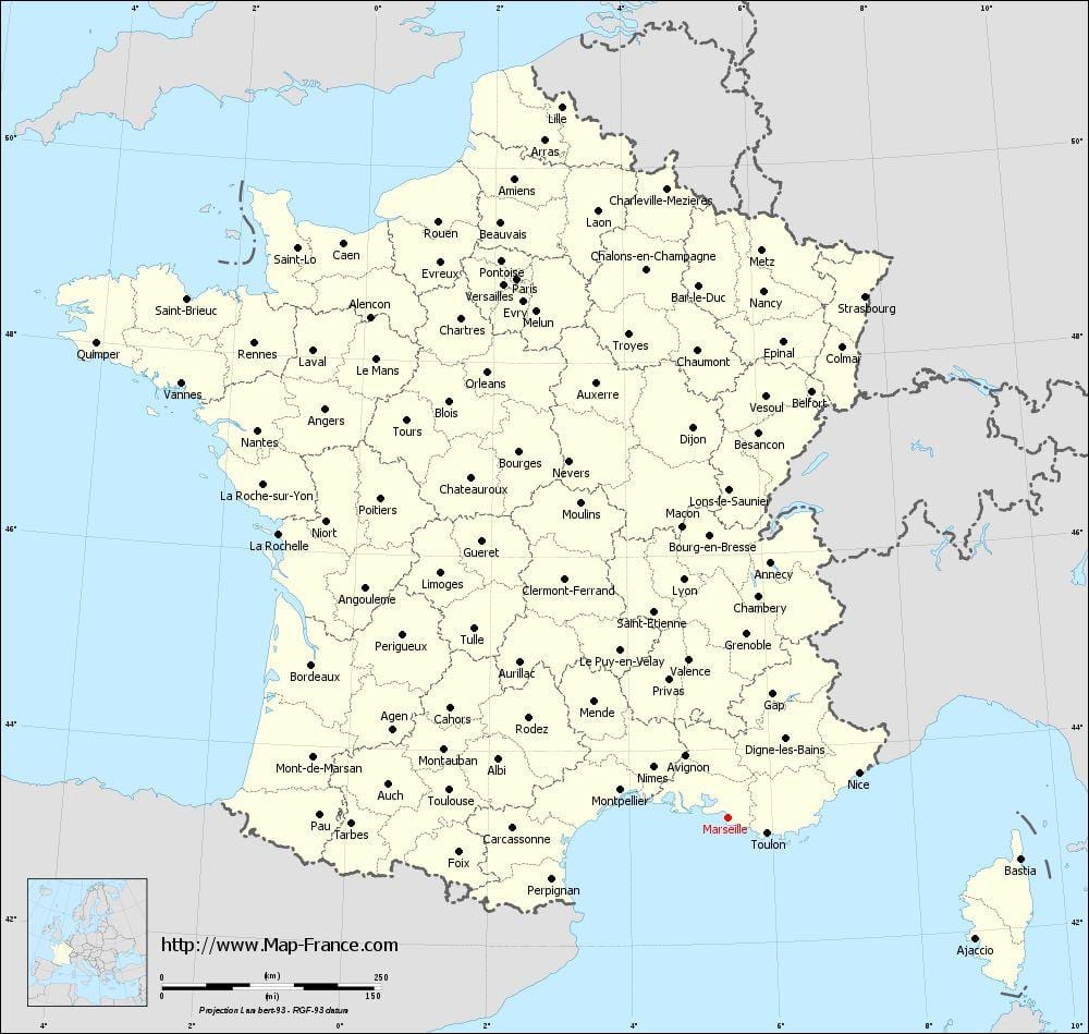 Марсеј на мапата