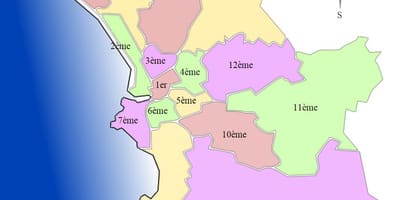 Карта на Марсеј arrondissement