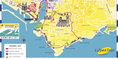 Марсеј хоп на хоп исклучите автобус на маршрутата на мапата